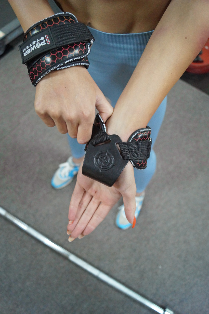 Крюки для тяги на запястья Power System Hooks V2 PS-3360 Black/Red L