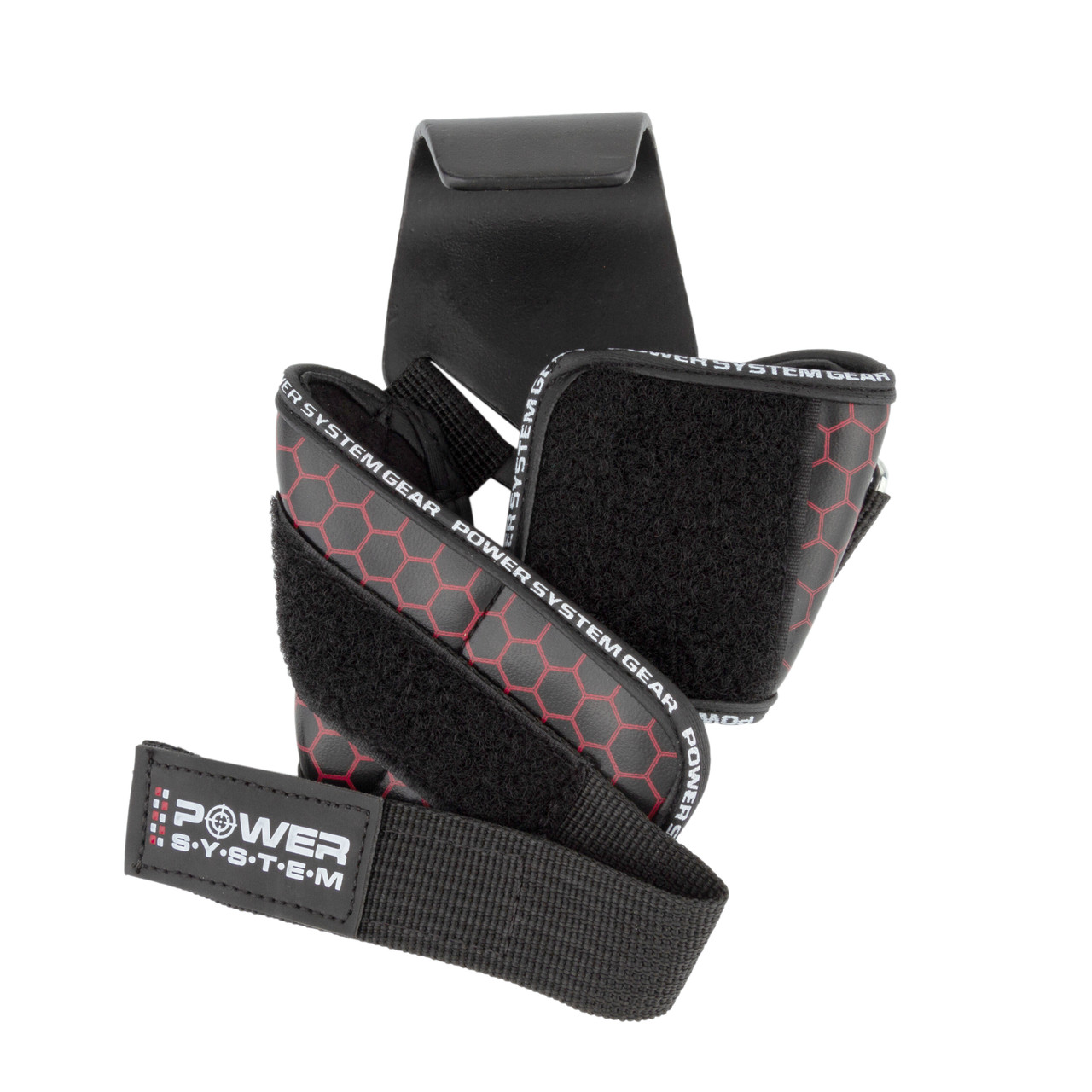 Крюки для тяги на запястья Power System Hooks V2 PS-3360 Black/Red XL
