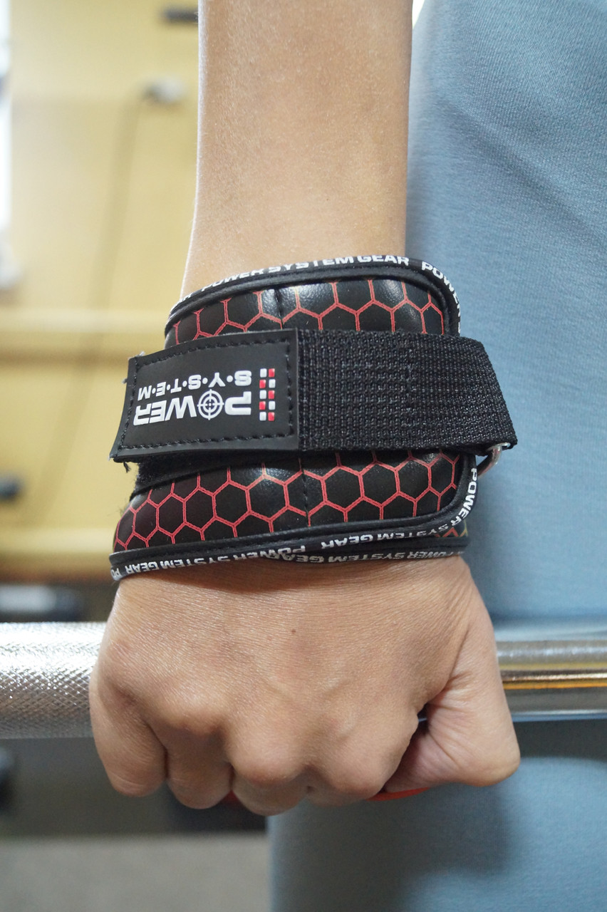 Крюки для тяги на запястья Power System Hooks V2 PS-3360 Black/Red XL