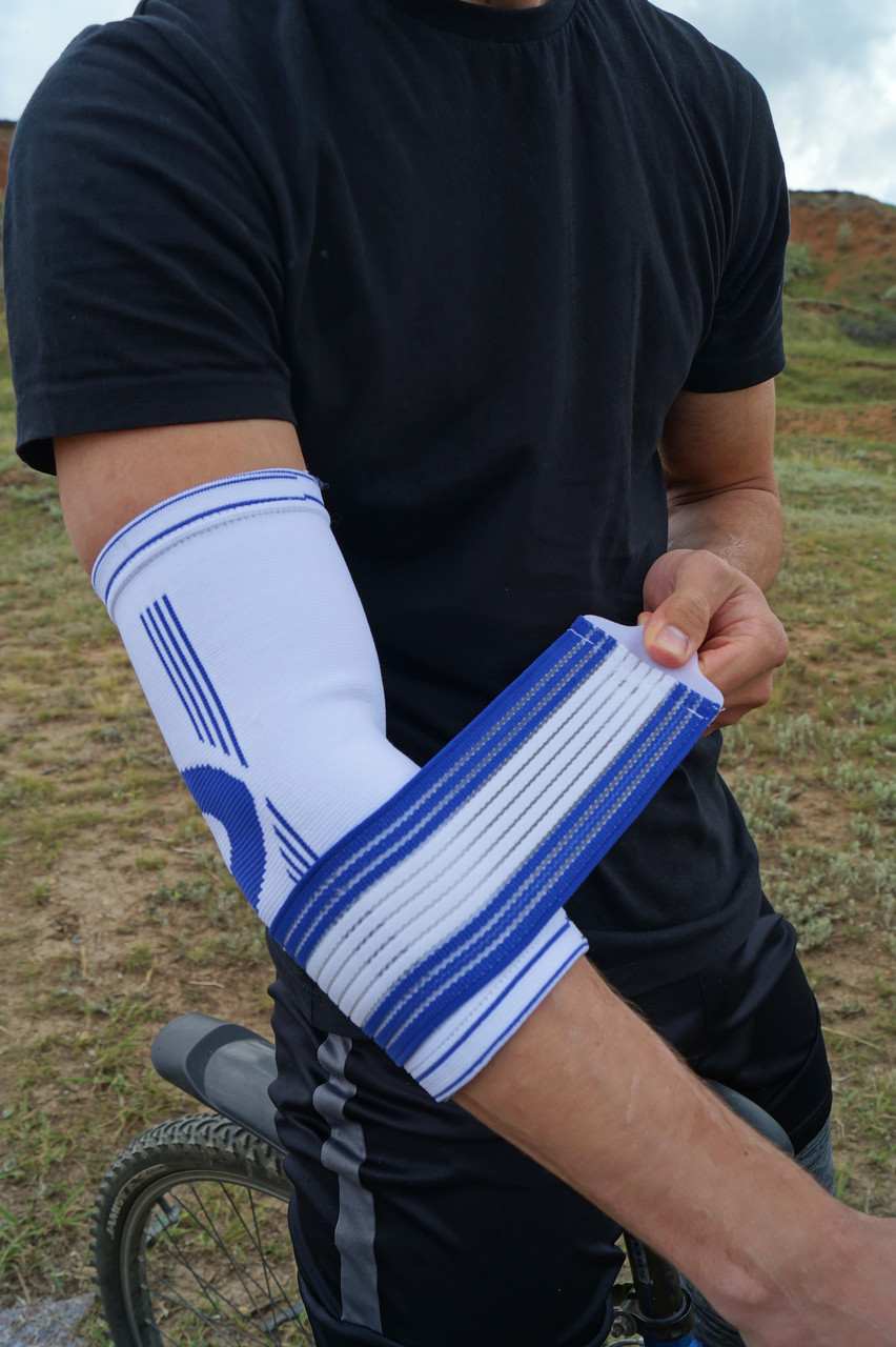 Налокотник спортивный Power System Elbow Support Pro PS-6007 White/Blue S/M