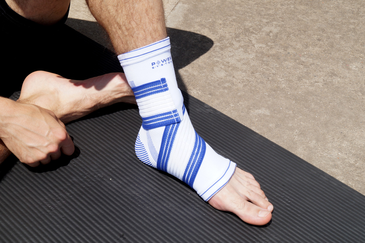 Спортивный бандаж на голеностоп Power System Ankle Support Pro PS-6009 Blue/White S/M