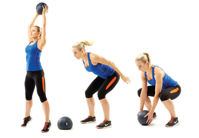 Мяч SlamBall для кроссфита и фитнеса Power System PS-4114 3 кг рифленый
