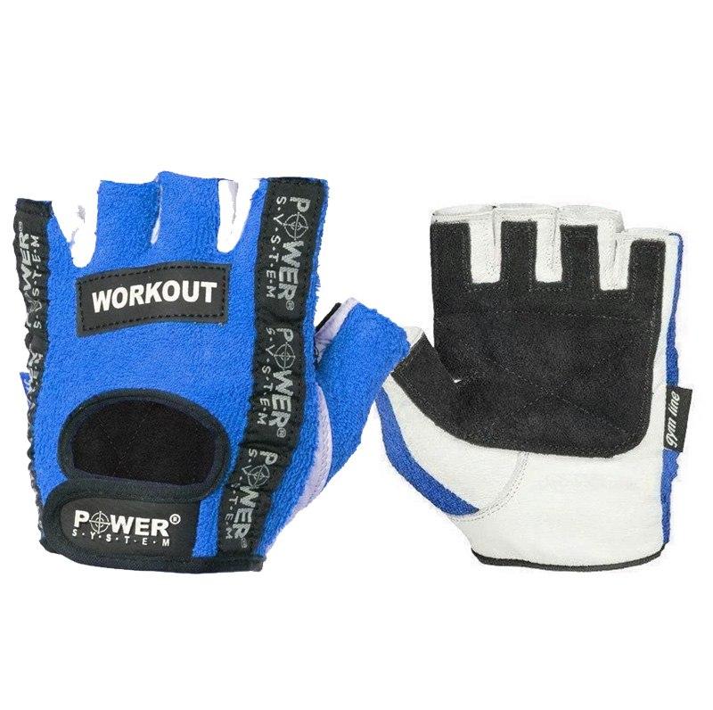 Перчатки для фитнеса и тяжелой атлетики Power System Workout PS-2200 Blue XXL