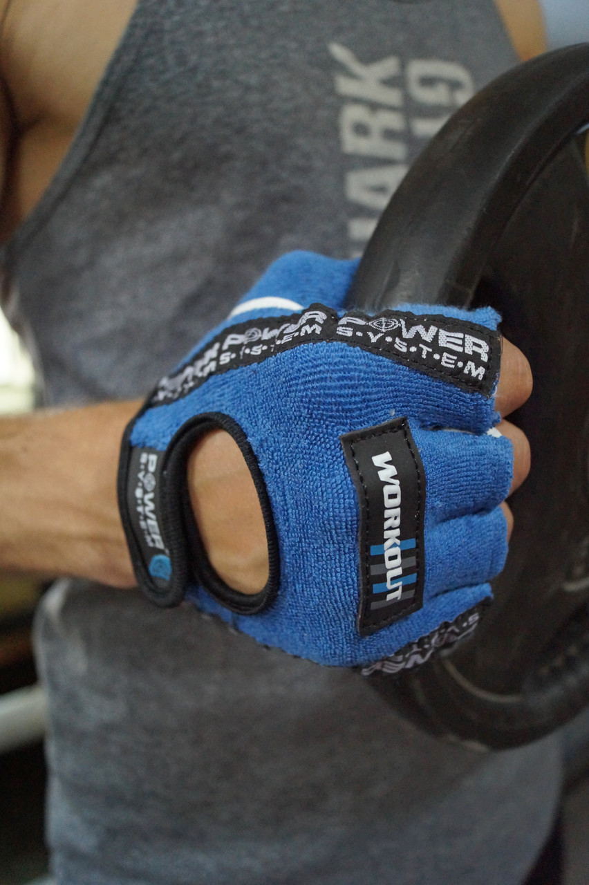 Перчатки для фитнеса и тяжелой атлетики Power System Workout PS-2200 Blue XXL