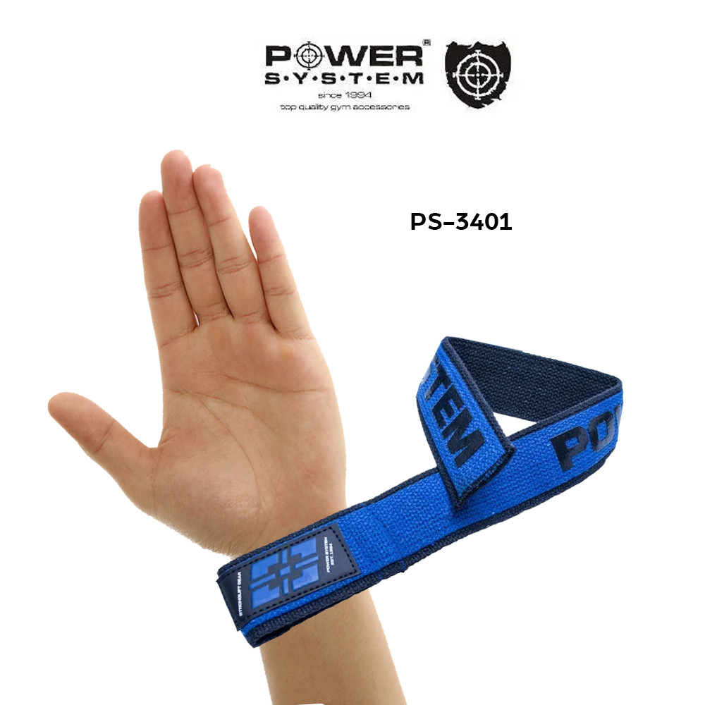 Кистевые ремни Power System PS-3401 Lifting Straps Duplex Black/Blue