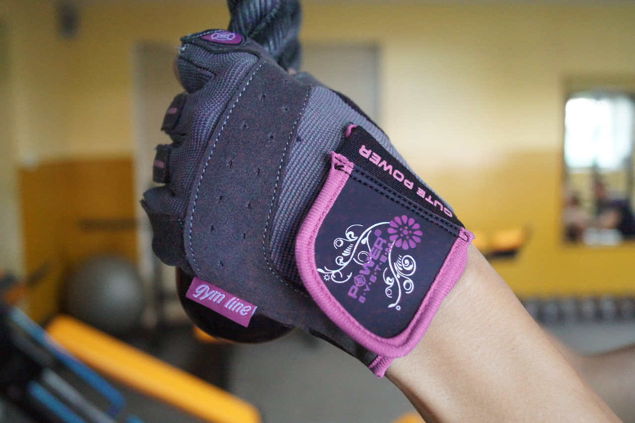 Перчатки для фитнеса и тяжелой атлетики Power System Cute Power PS-2560 женские Pink L