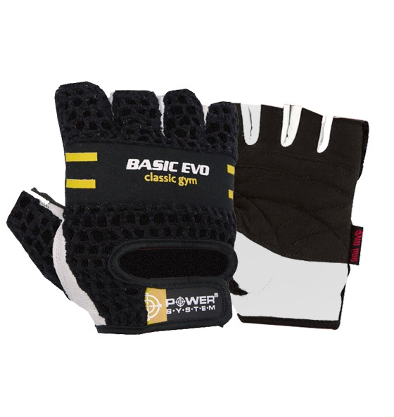 Перчатки для фитнеса и тяжелой атлетики Power System Basic EVO PS-2100 Black Yellow Line S
