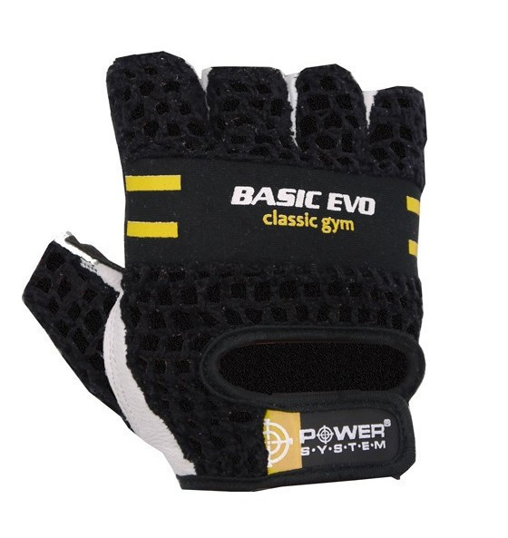 Перчатки для фитнеса и тяжелой атлетики Power System Basic EVO PS-2100 Black Yellow Line M