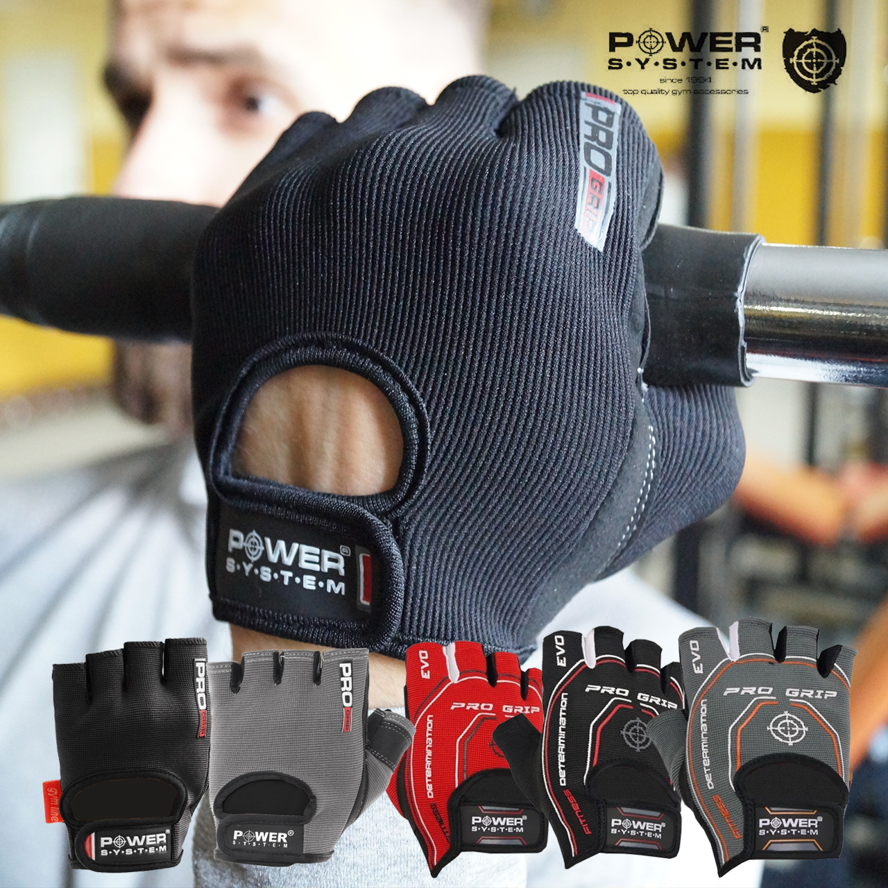 Перчатки для фитнеса и тяжелой атлетики Power System Pro Grip PS-2250 Black S