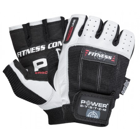 Перчатки для фитнеса и тяжелой атлетики Power System Fitness PS-2300 Black/White M