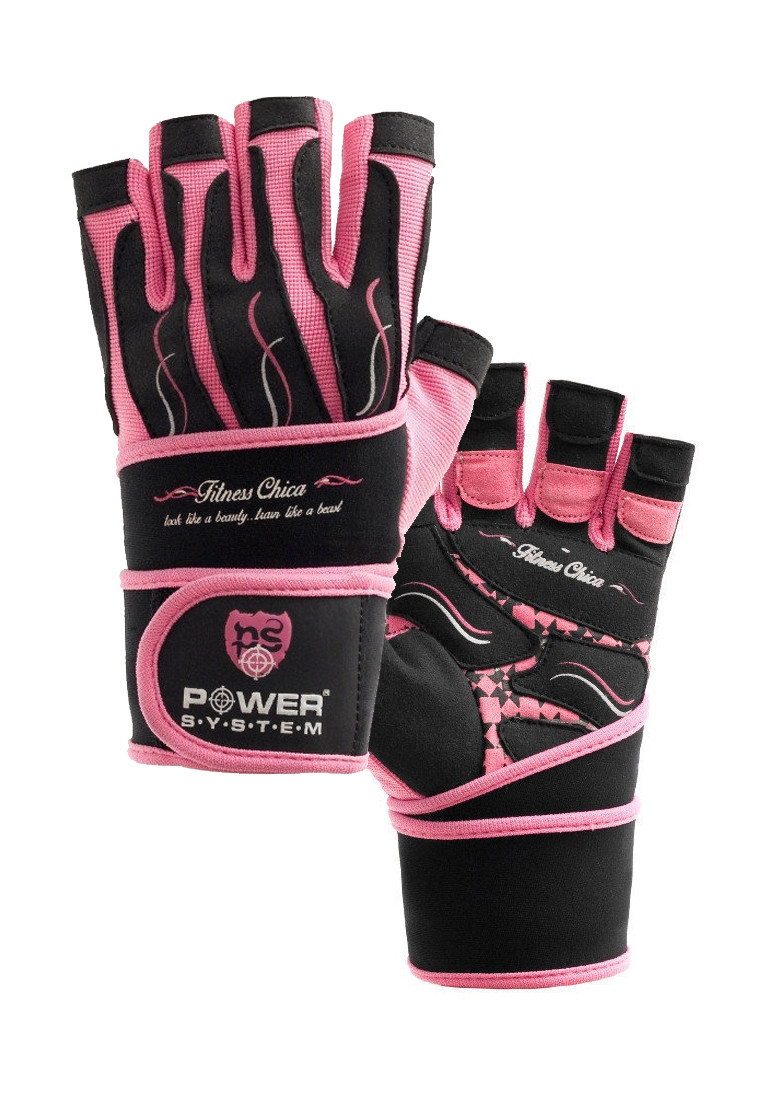 Перчатки для фитнеса и тяжелой атлетики Power System Fitness Chica женские PS-2710 Pink L