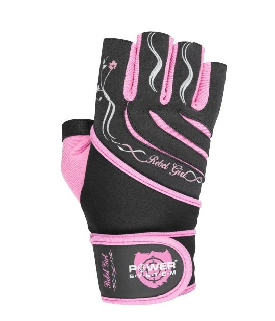 Перчатки для фитнеса и тяжелой атлетики Power System Rebel Girl женские PS-2720 Pink XS
