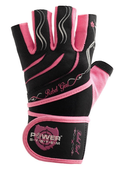 Перчатки для фитнеса и тяжелой атлетики Power System Rebel Girl женские PS-2720 Pink L