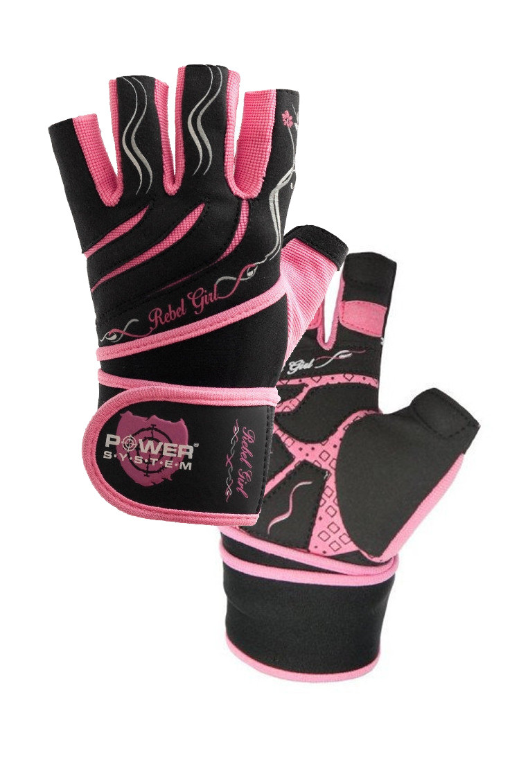 Перчатки для фитнеса и тяжелой атлетики Power System Rebel Girl женские PS-2720 Pink L