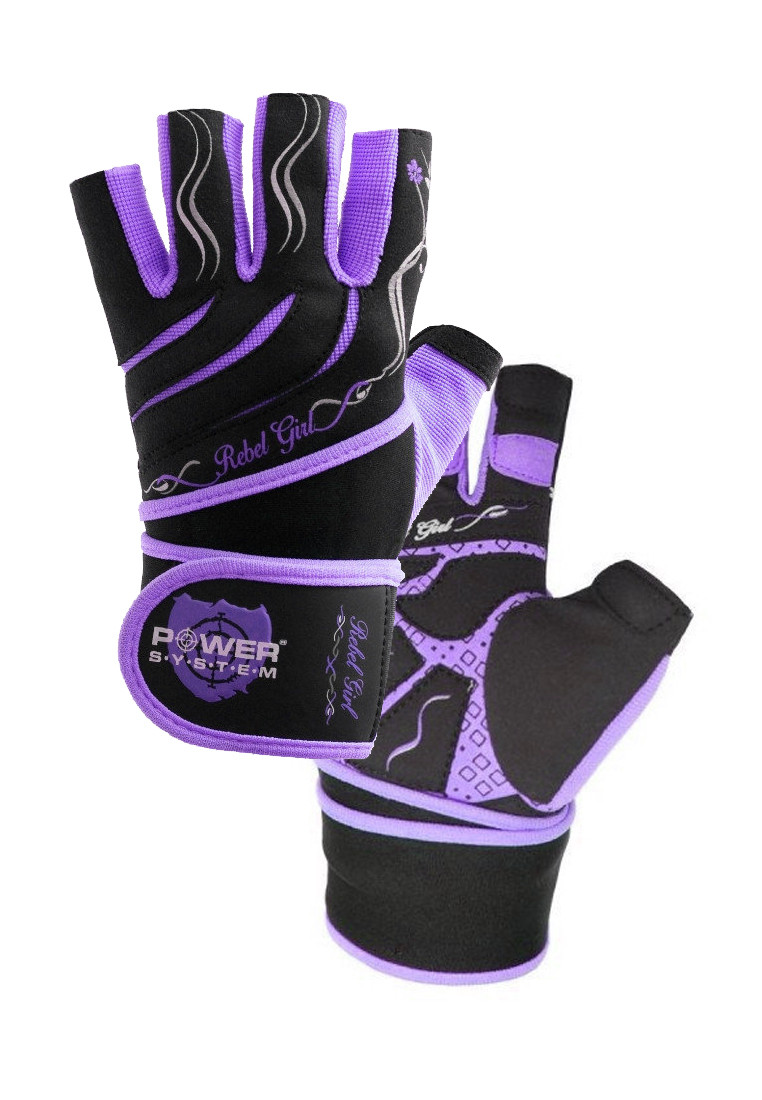 Перчатки для фитнеса и тяжелой атлетики Power System Rebel Girl женские PS-2720 Purple M
