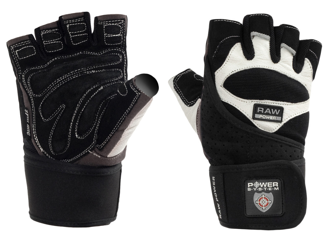Перчатки для фитнеса и тяжелой атлетики Power System Raw Power PS-2850 Black/White L