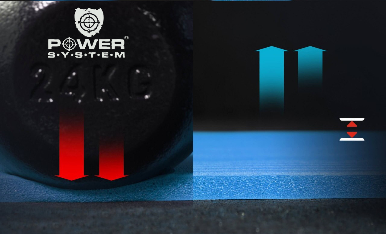 Коврик для йоги и фитнеса Power System PS-4017 Fitness-Yoga Mat Blue
