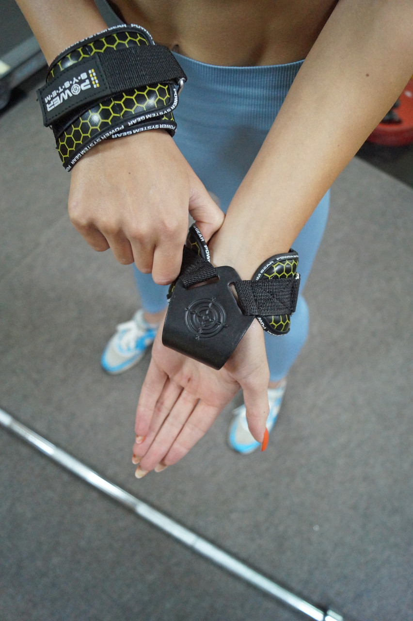 Крюки для тяги на запястья Power System Hooks V2 PS-3360 Black/Yellow L