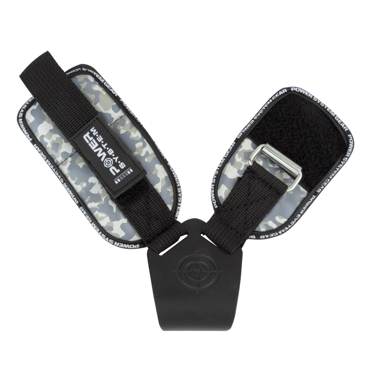 Крюки для тяги на запястья Power System Hooks Camo PS-3370 Black/Grey L