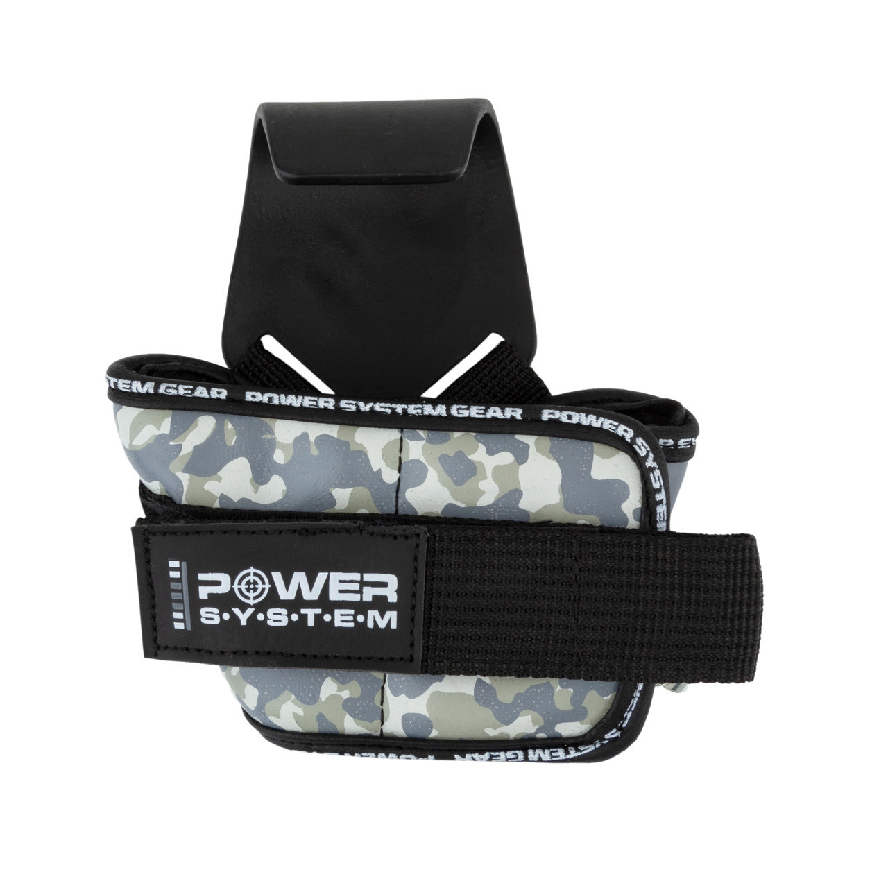 Крюки для тяги на запястья Power System Hooks Camo PS-3370 Black/Grey L