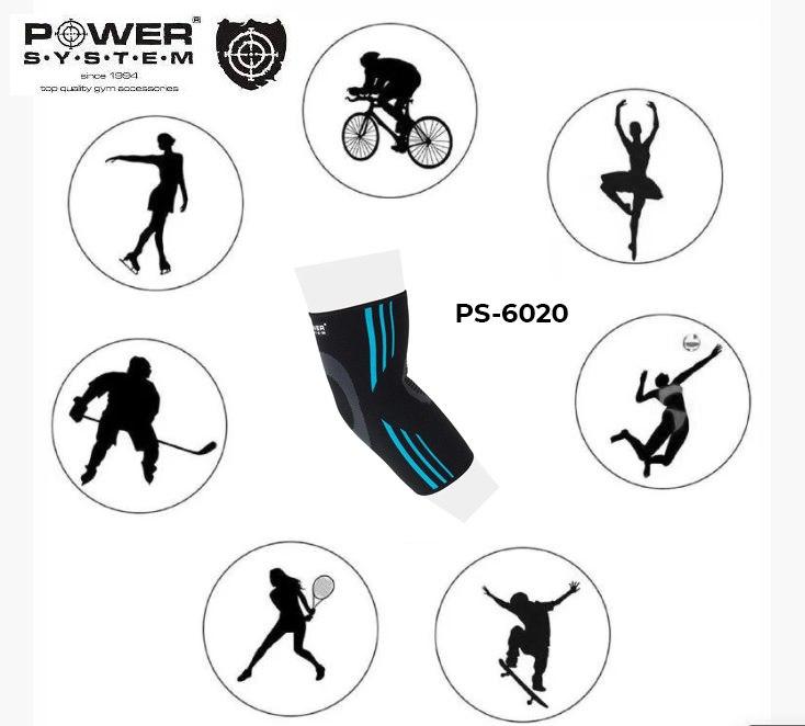 Налокотники спортивные Power System Elbow Support Evo PS-6020 Black/Blue M