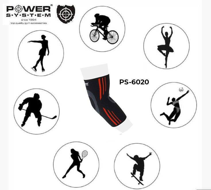 Налокотники спортивные Power System Elbow Support Evo PS-6020 Black/Orange M