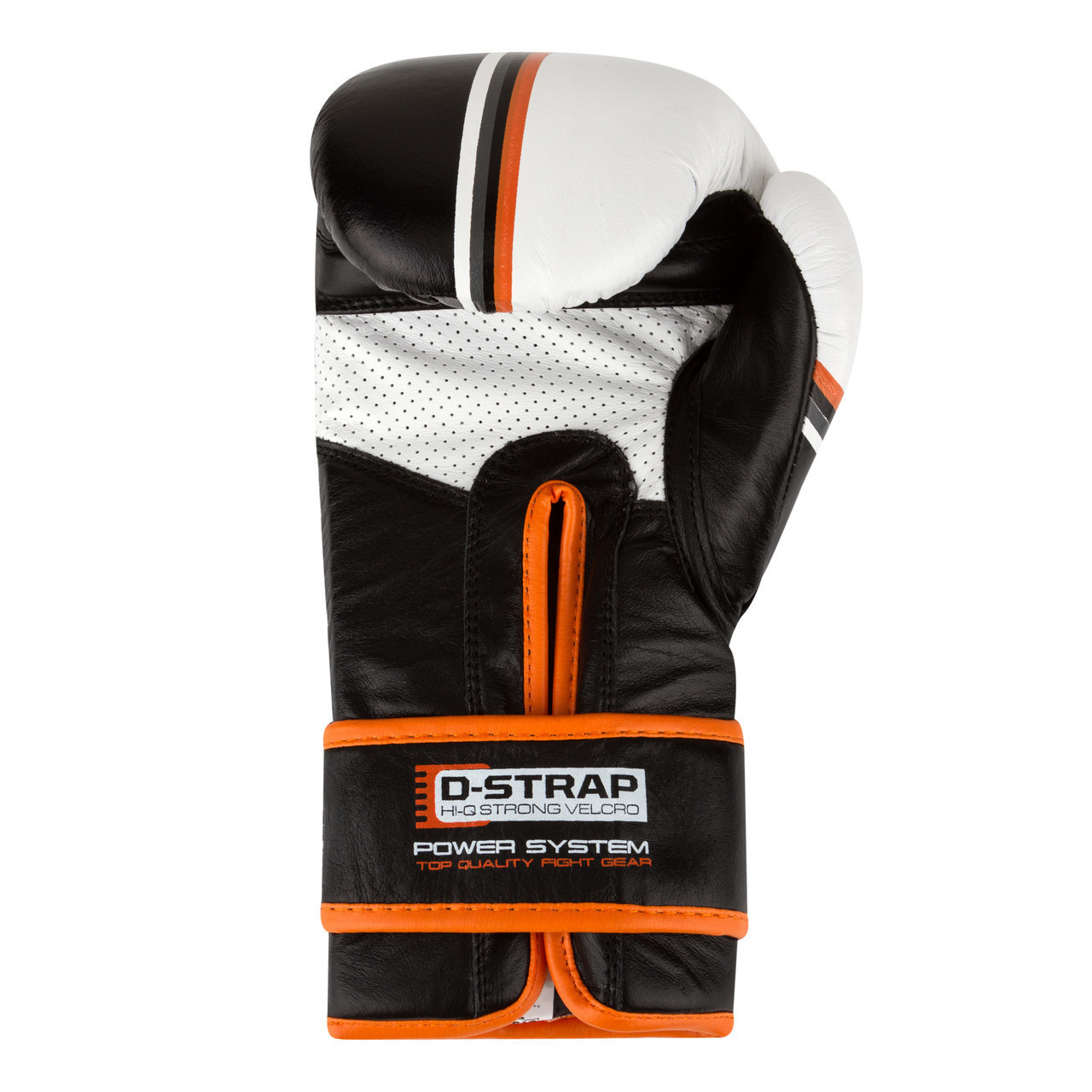Боксерские перчатки PowerSystem PS 5006 Contender Black/Orange Line 16 унций