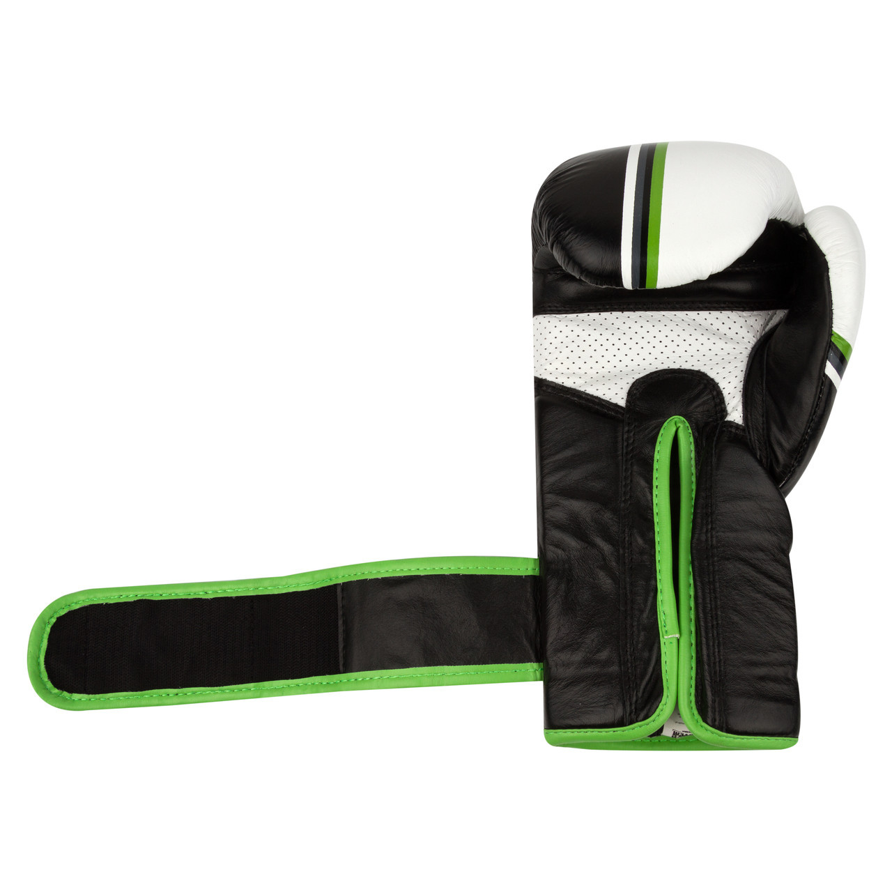 Боксерские перчатки PowerSystem PS 5006 Contender Black/Green Line 10 унций