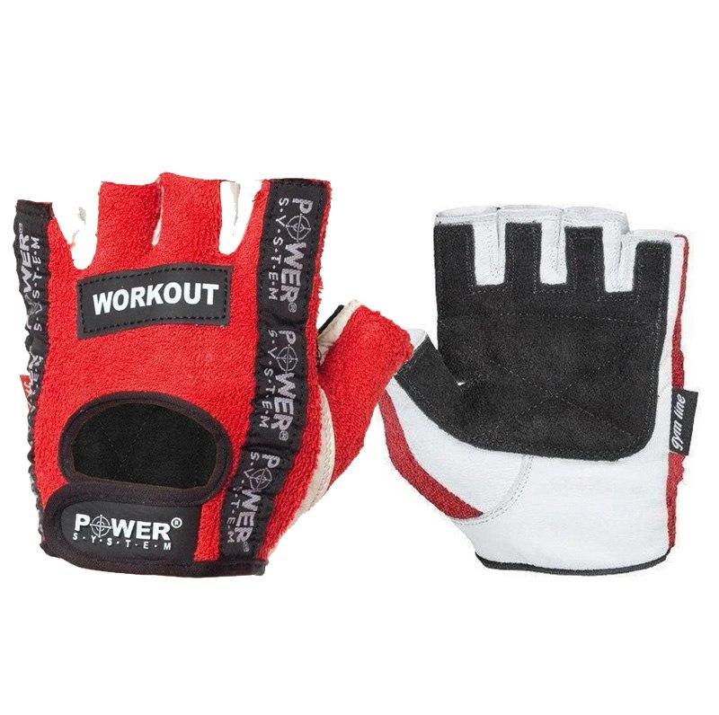 Перчатки для фитнеса и тяжелой атлетики Power System Workout PS-2200 Red XXL