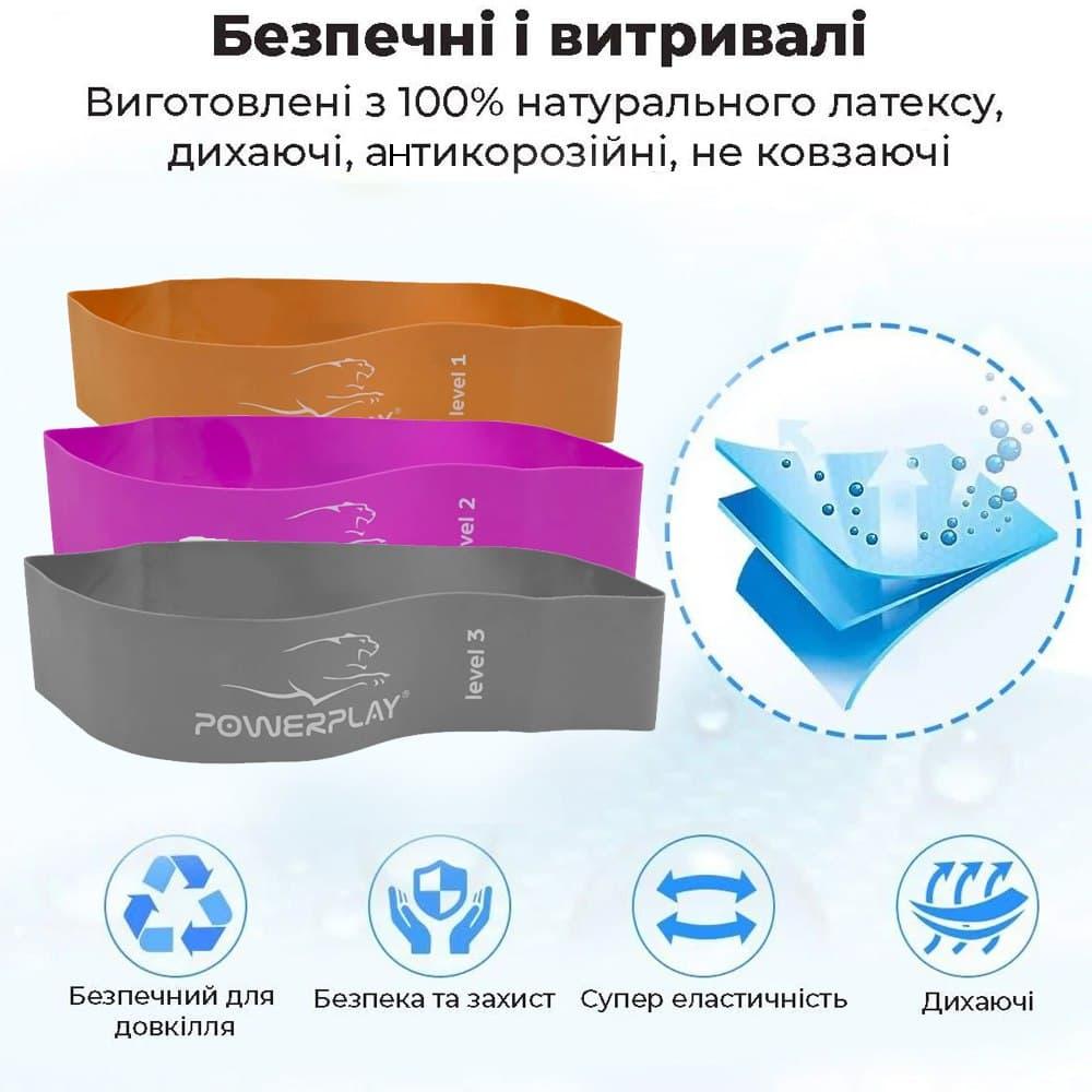 Фитнес-резинка PowerPlay 4140 Level 1 (600*60*0.6 мм, 5 кг) Оранжевая