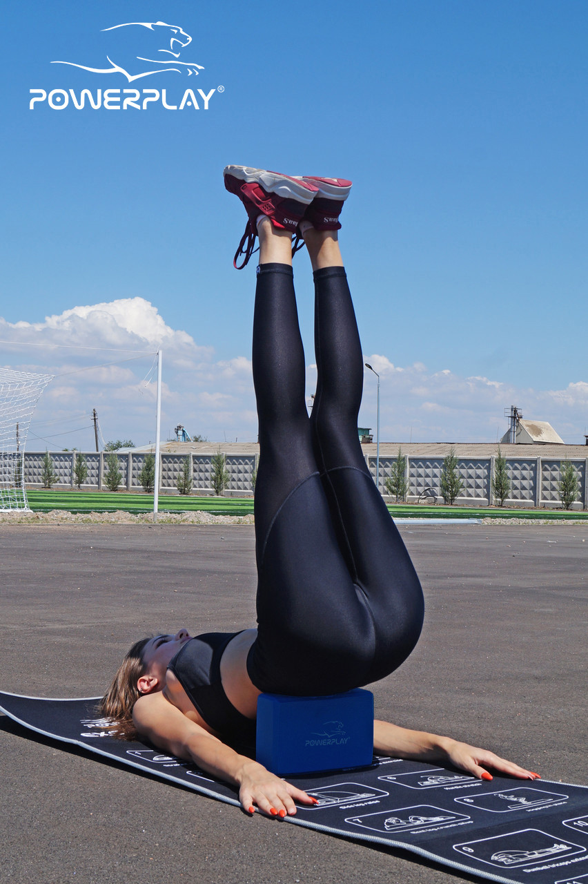 Блок для йоги PowerPlay 4006 Yoga Brick Темно-синий
