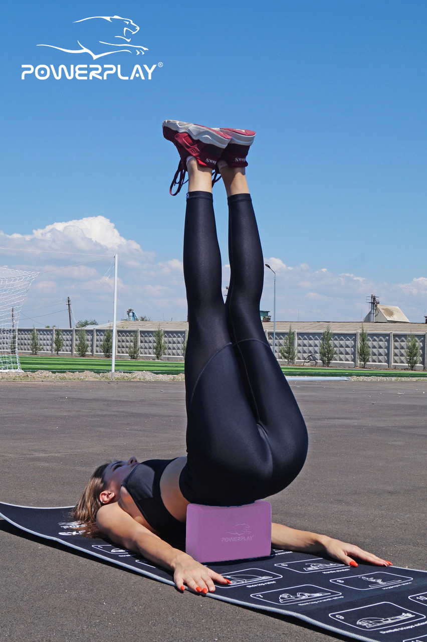 Блок для йоги PowerPlay 4006 Yoga Brick Фиолетовый