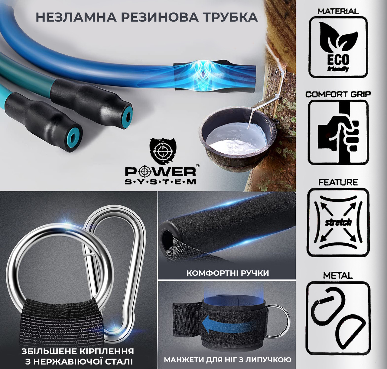 Универсальный набор трубчатых эспандеров Power System PS-4099 Total Expander Set