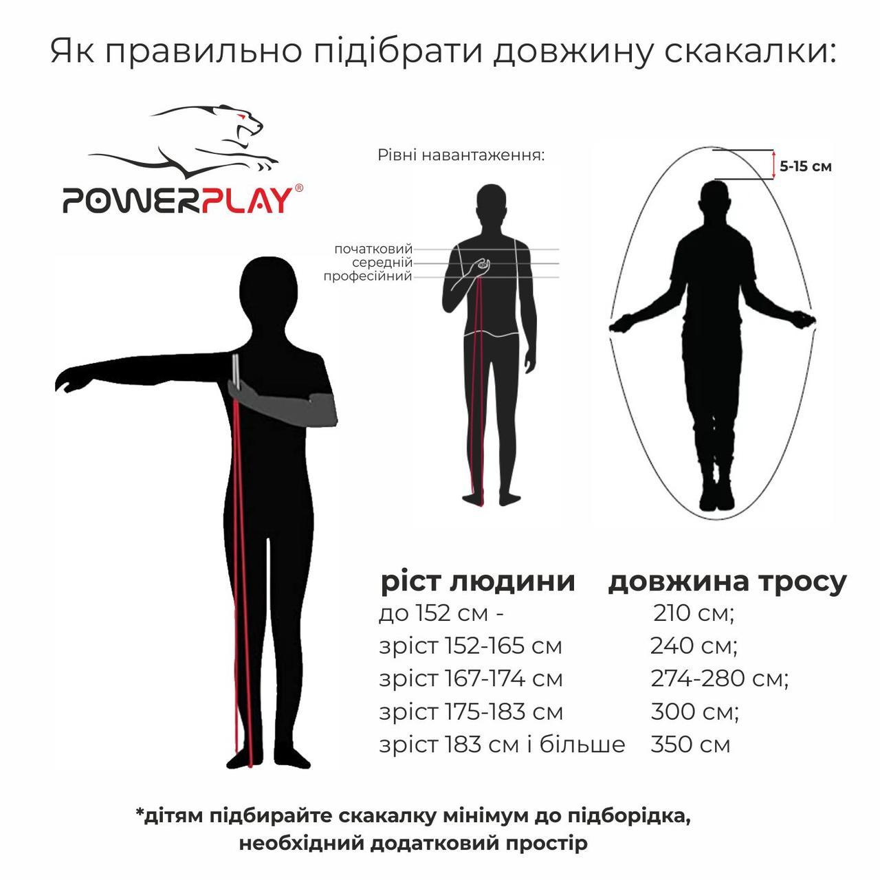 Скакалка PowerPlay 4204 Голубая