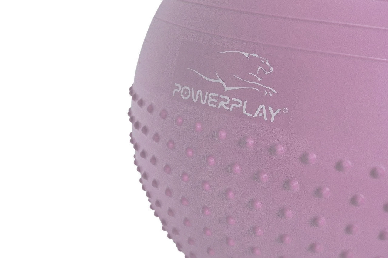 Мяч для фитнеса PowerPlay 4003 65 см Ліловий + насос