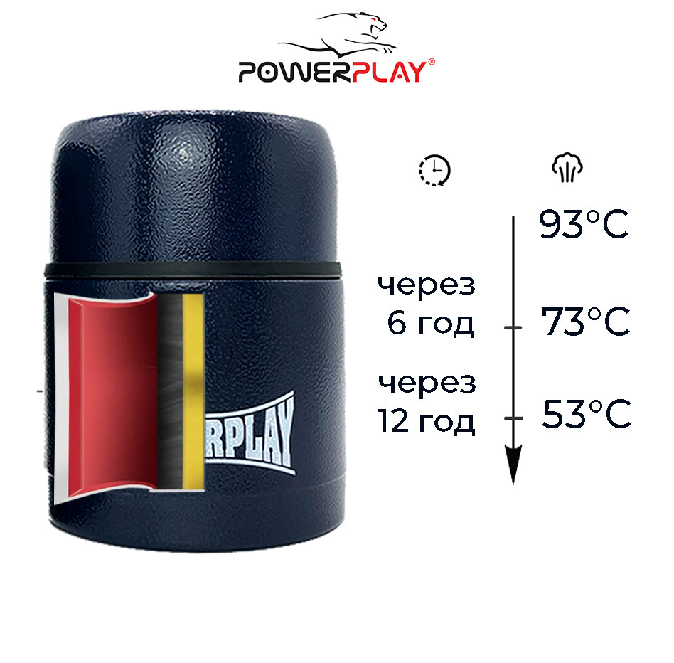 Термос харчовий PowerPlay 9003 Синій 700 мл