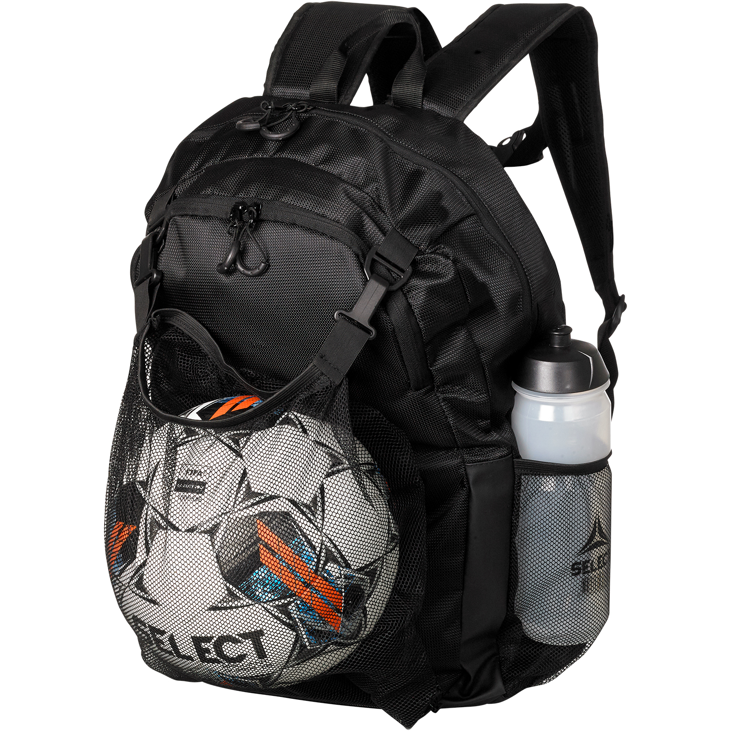 Рюкзак SELECT BACKPACK MILANO W/NET FOR BALL, (010) черный, 25L