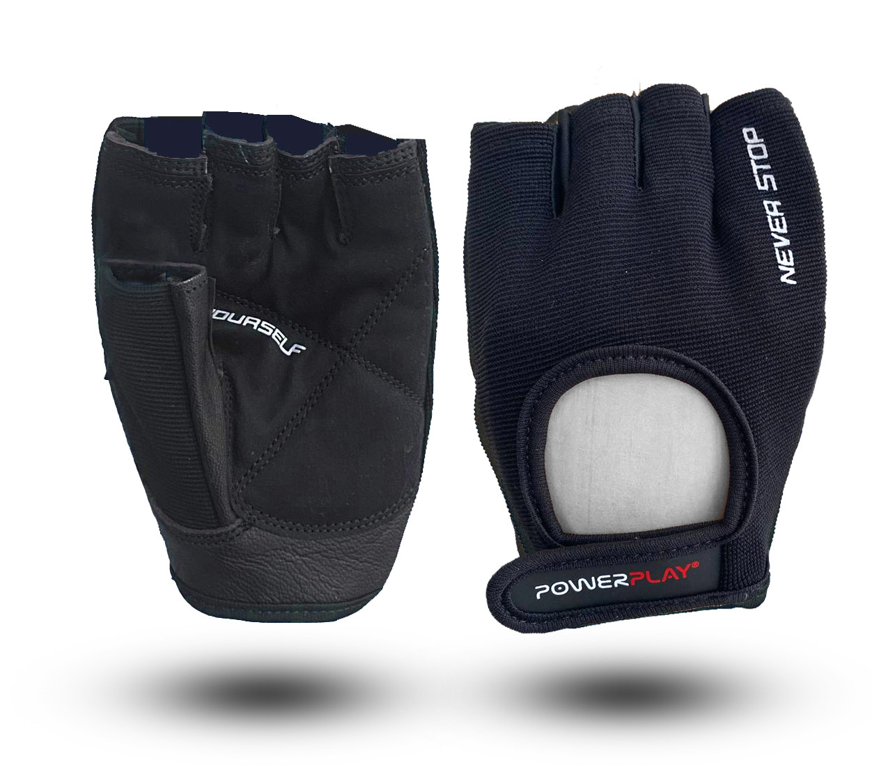 Рукавички для фітнесу PowerPlay 9077 чорно-червоні XL