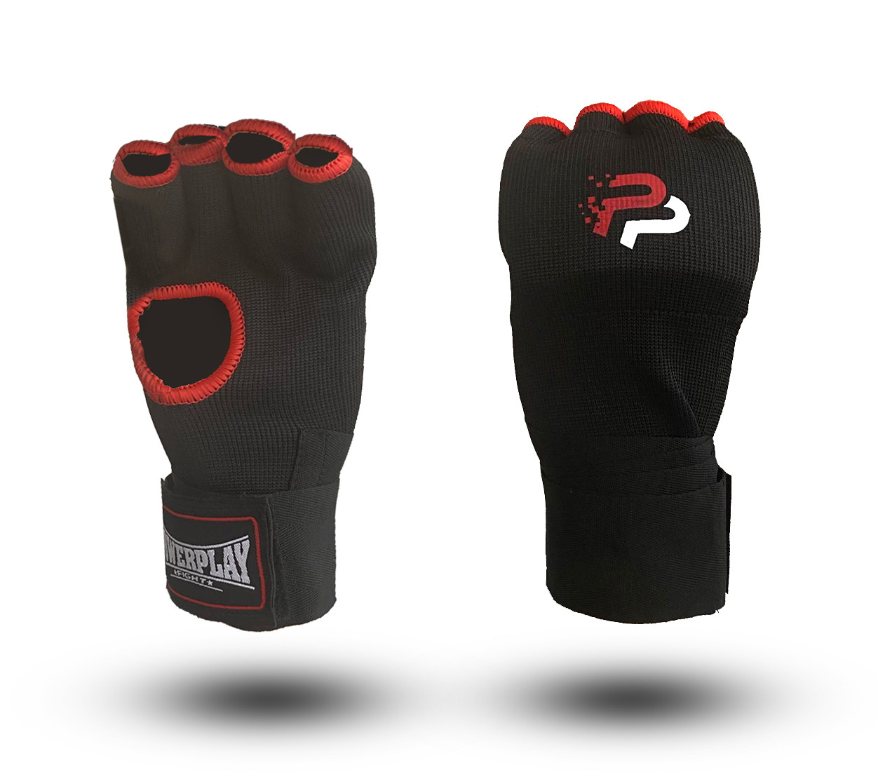 Бинти-рукавички PowerPlay 3096 з гелевими подушечками L Чорні