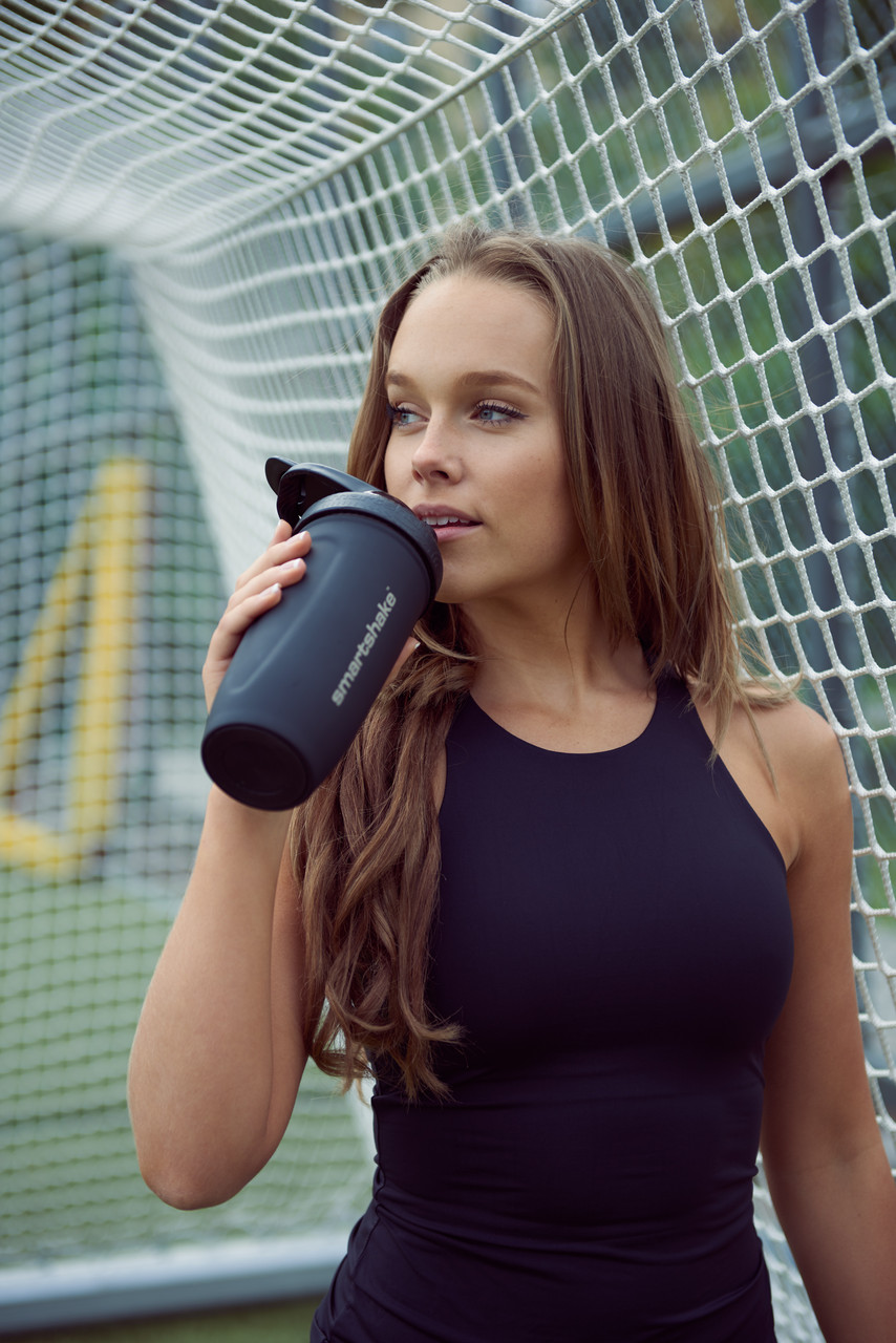 Шейкер спортивний Smartshake Reforce Stainless Steel 30oz/900ml Black