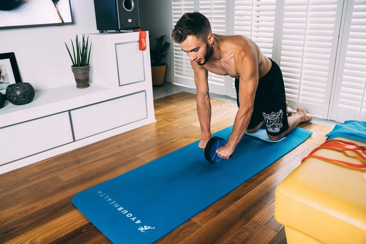 Колесо для пресу подвійне 4yourhealth 0163 Ab Wheel Blue