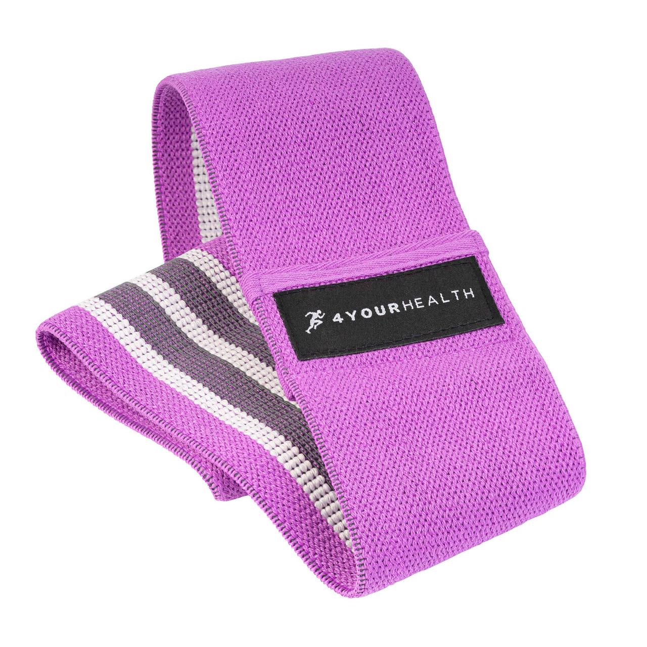 Резинка для фітнесу тканева 4yourhealth Fitness Band Heavy 37 kg. Фіолетова