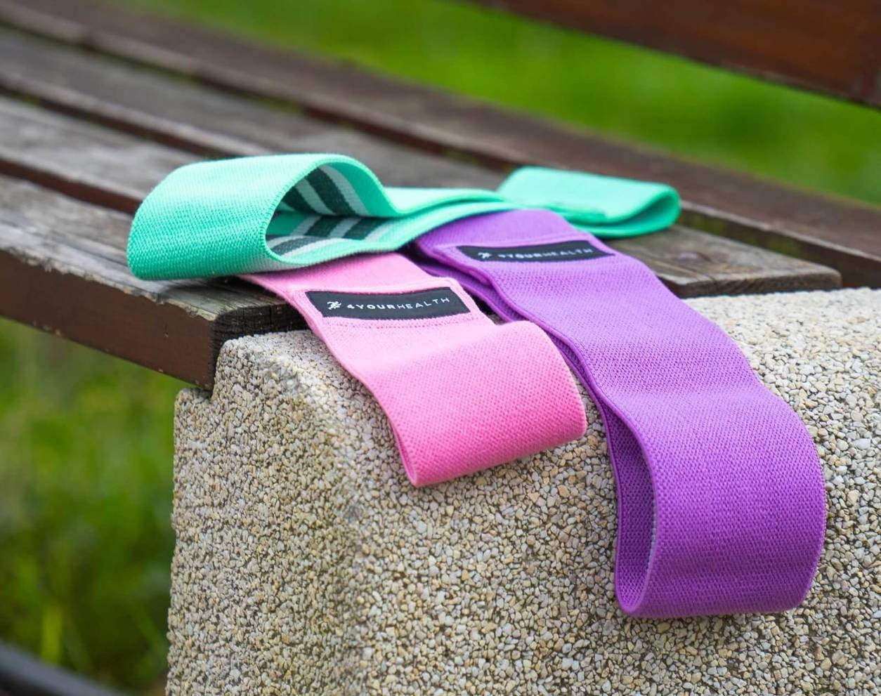 Резинка для фітнесу тканева 4yourhealth Fitness Band Heavy 37 kg. Фіолетова