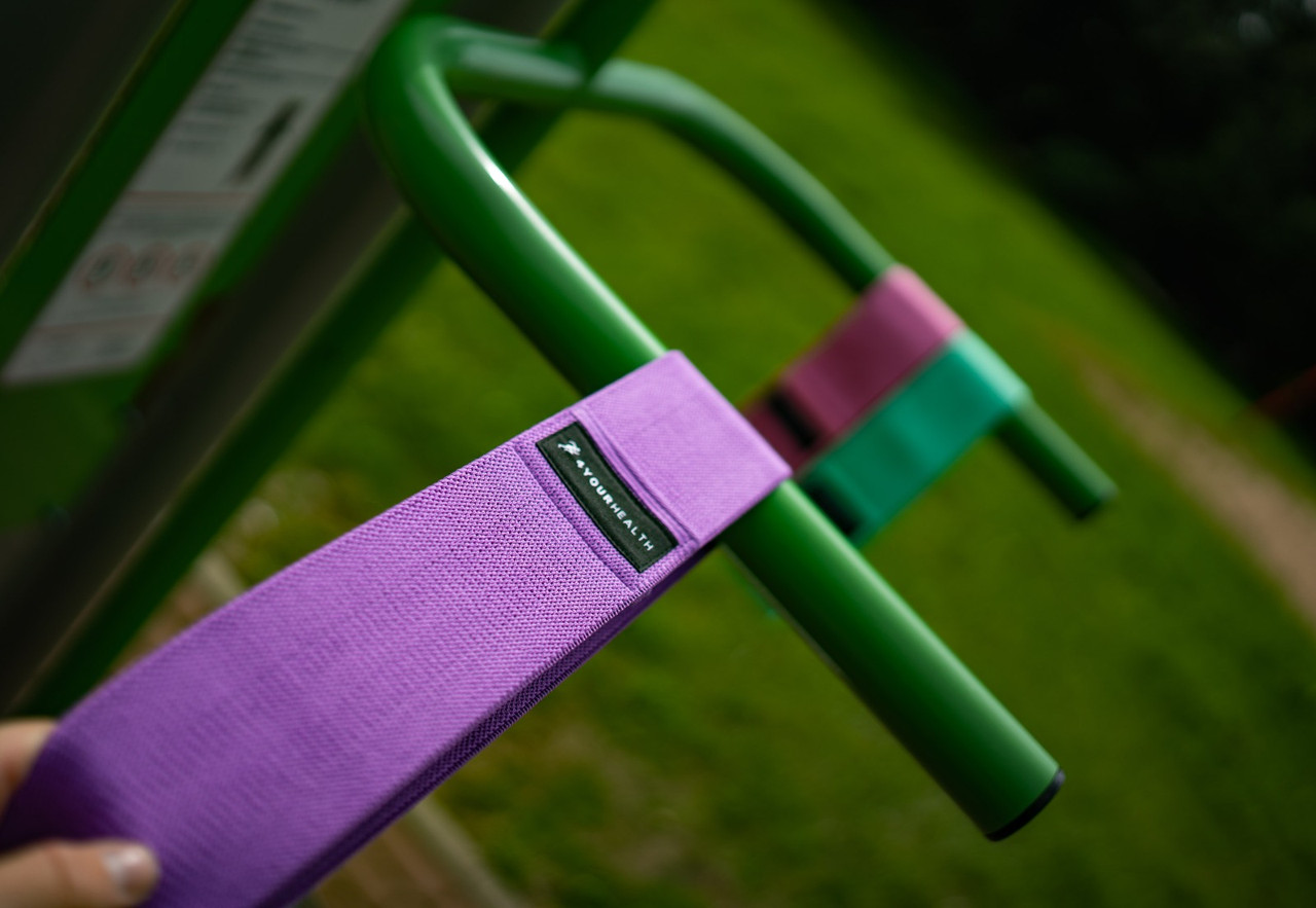 Резинка для фітнесу тканева 4yourhealth Fitness Band Heavy 37 kg. Фіолетова