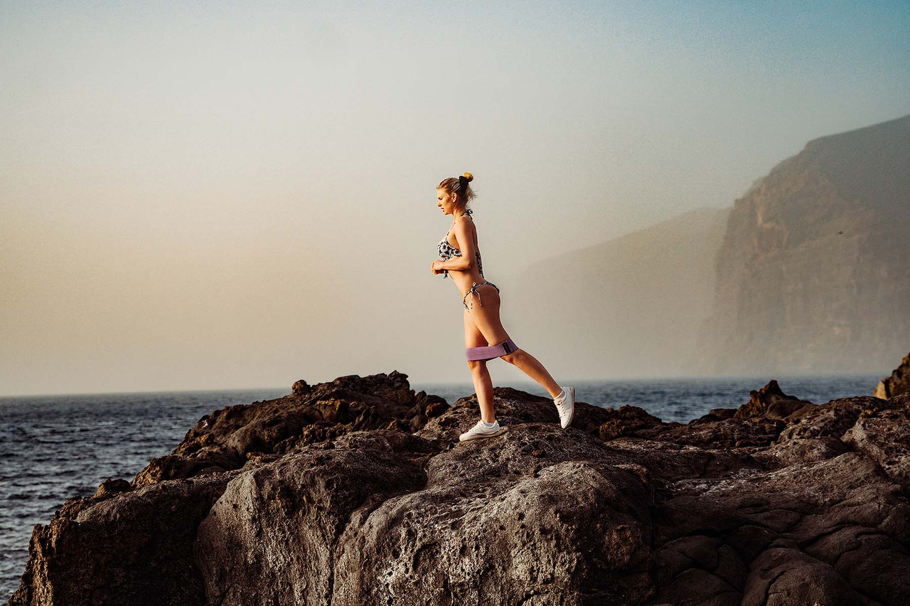 Резинка для фітнесу тканева 4yourhealth Fitness Band Heavy 37 kg. Фіолетова