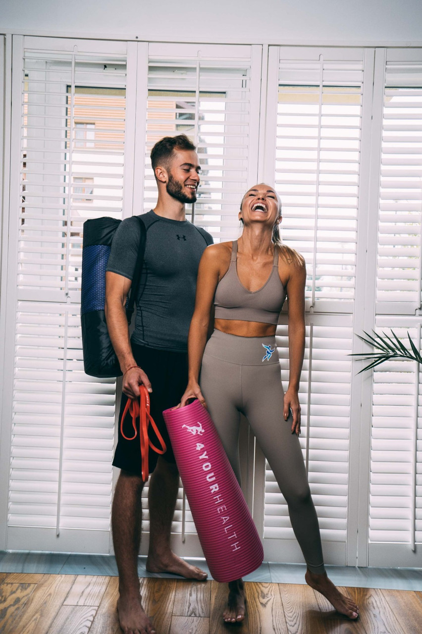 Килимок для йоги та фітнесу + чохол 4yourhealth Fitness Yoga Mat 0125 (180*61*1см) Рожевий