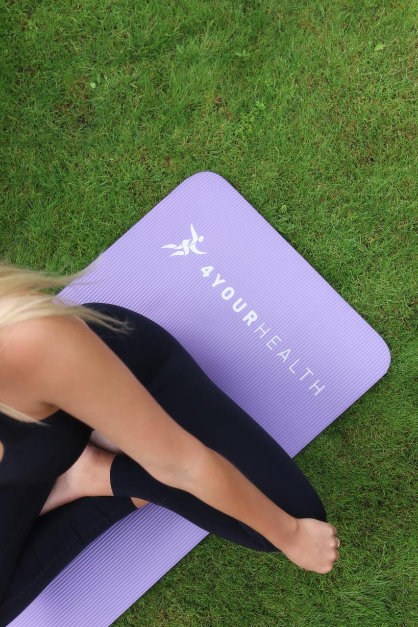 Килимок для йоги та фітнесу + чохол 4yourhealth Fitness Yoga Mat 0095 (180*61*1см) Фіолетовий