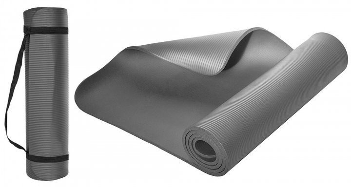 Килимок для йоги та фітнесу + чохол 4yourhealth Fitness Yoga Mat 0118 (180*61*1см) Сірий