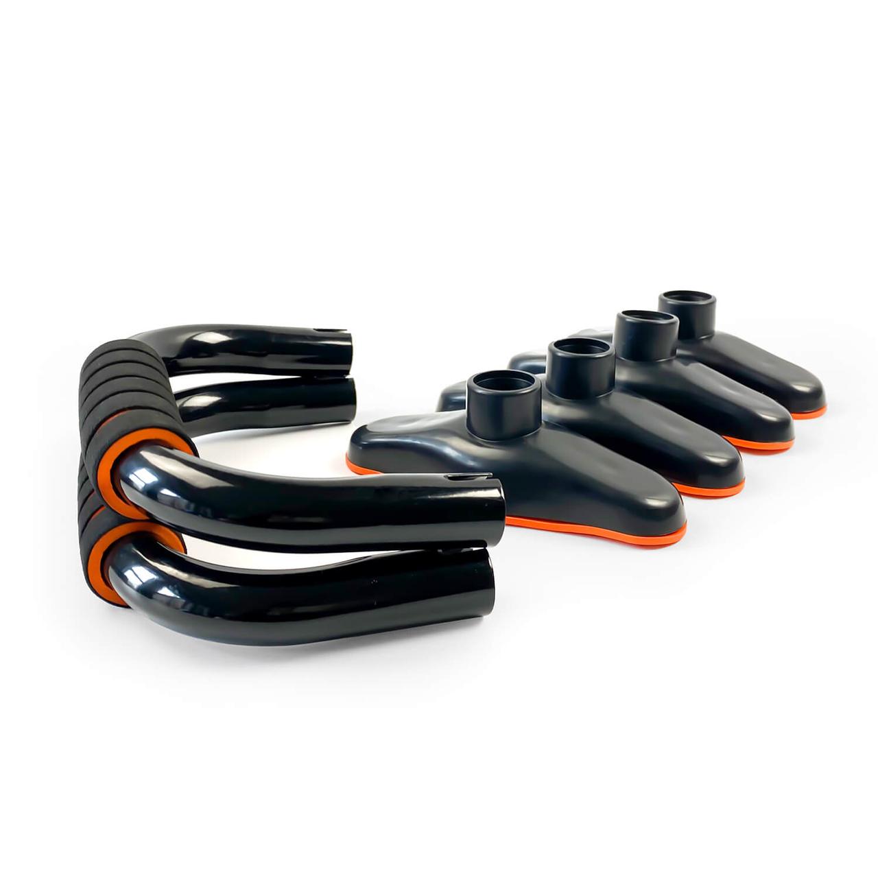 Опори для віджимання від підлоги 4yourhealth 1054 Push-Up Bars Premium Stell Black