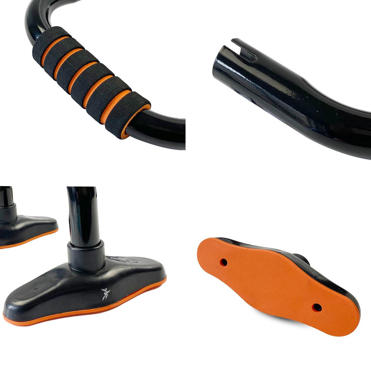 Опори для віджимання від підлоги 4yourhealth 1054 Push-Up Bars Premium Stell Black